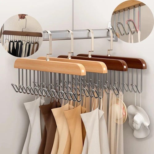 Wardrobe Bra Hanger, Camisole Hanger With 8 Hooks, Foldable