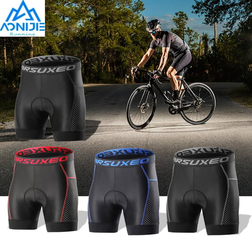 Arsuxeo Men Cycling Underwear Shorts 5D Gel Padded Quick Dry MTB