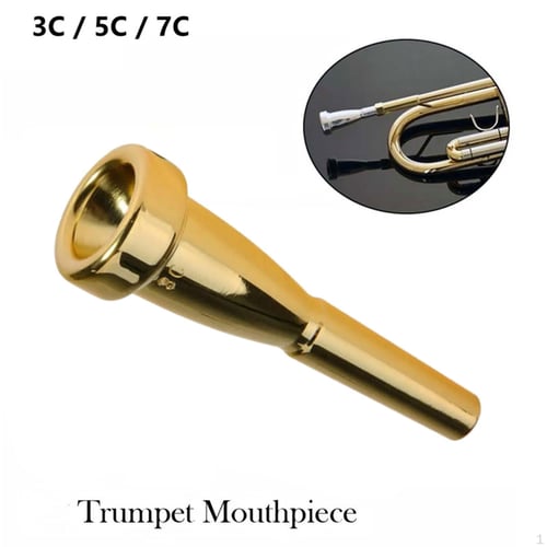 18.7 Inch Brass Bugle Call Gold-Plated Trumpet Cavalry Horn with Mouthpiece  Beginners Use Bugle Trumpet