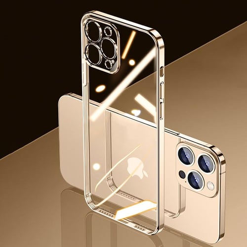 Luxury Square Clear Phone Case For iPhone 11 12 13 14 Pro Max XR X