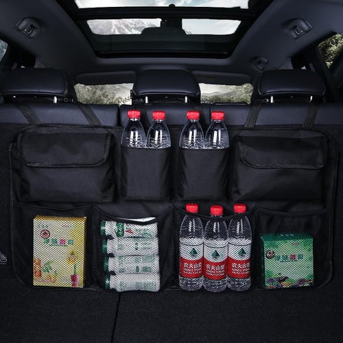 Universal Car Back Seat Hanging Storage Bag With 6 Pockets Elastic Felt  Trunk Organizer For Hanging Car Accessories From Xselectronics, $7.39
