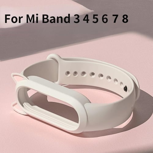 Strap &Case for Xiaomi Mi Band 8 Silicone Watchband Bracelet Protective  Cover for Xiaomi Band 8 MiBand 8 Wrist Color TPU Correa