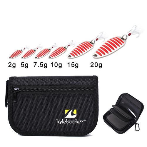 Kylebooker Fishing Lure Storage Bag With 2g 5g 7.5g 10g 15g 20g