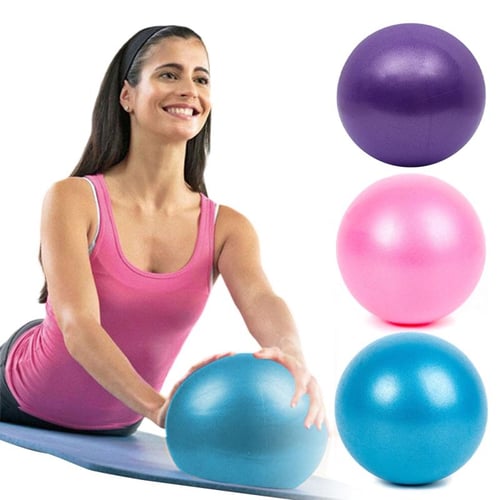 Pink）Pilates Gym Ball, Yoga Ball Anti-Slip Anti-Burst Fitness Balls Yoga  Ball Balance Sports Ball for 25cm Abdominal and Shoulders Workout, Balance  