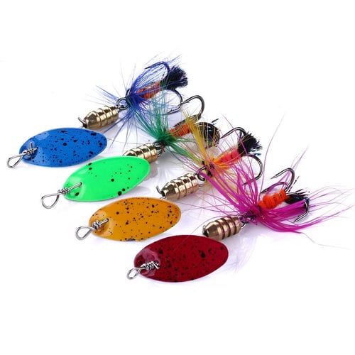 1pc Bass Fishing Lure Spinner Baits Hard Metal Multicolor Spinner