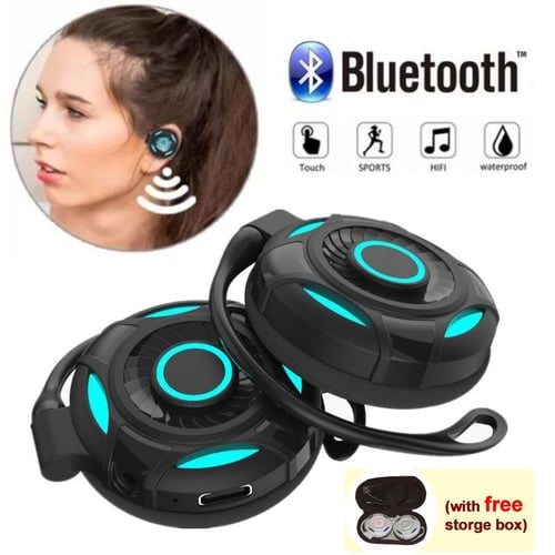 Bluetooth wireless headphones with mic sports waterproof tws bluetooth earphones touch control wireless headsets earbuds discount phone