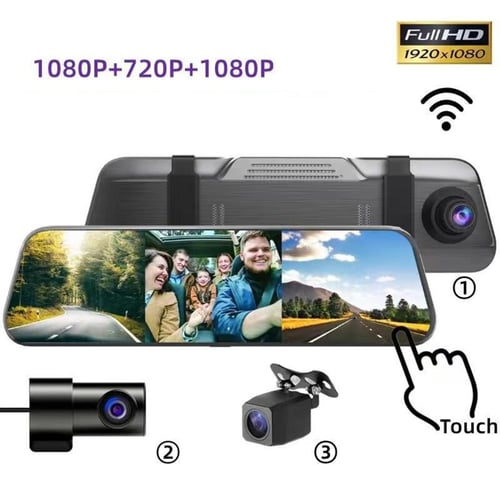 3 Channel Dash Cam 1080P HD Full Touch Screen 170 Degrees Wide Angle  Dashboard Camera G-Sensor 24H Parking Recording - buy 3 Channel Dash Cam  1080P HD Full Touch Screen 170 Degrees