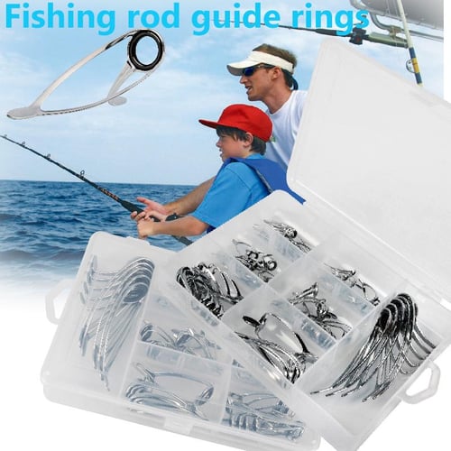 8pcs Fishing Rod Tip Repair Kit Rod Top Tips Replacement Fishing Rod Tips  Stainless Steel Ceramic Ring Guide Tips 