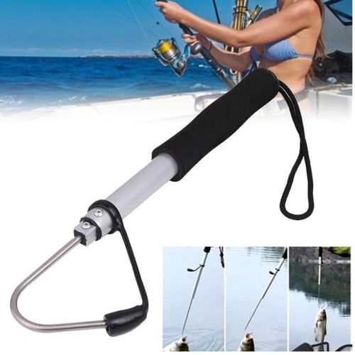 120cm Telescopic Stainless Steel Ice Fishing Gaff Outdoor Sea Fishing Spear  Hook Tackle Tool 