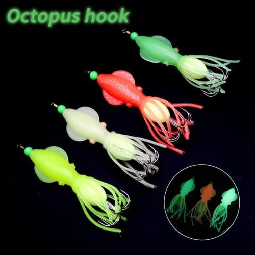 Luminous Green Squid Jig Hook Deep Sea Drop Underwater Squid Jigs