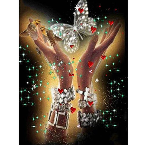 Diamond Art Wind Chimes Kit Butterfly Full Drill Cross Stitch Kit