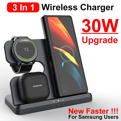 3 in 1 Wireless Charger Stand Fast Charging For Samsung S22 S21