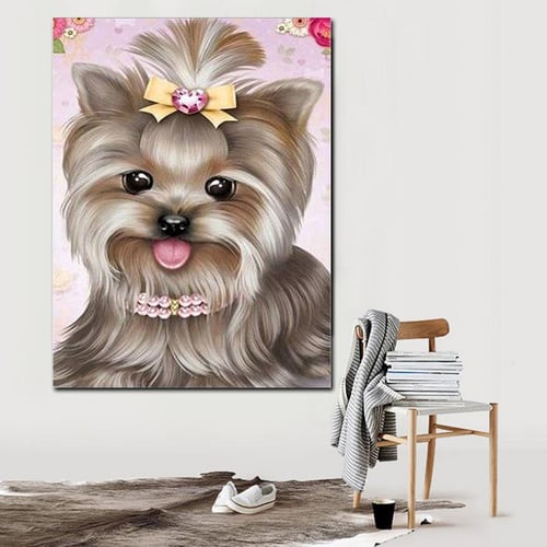 HUACAN Full Round/Square Diamond Painting Dog New Arrive Animal