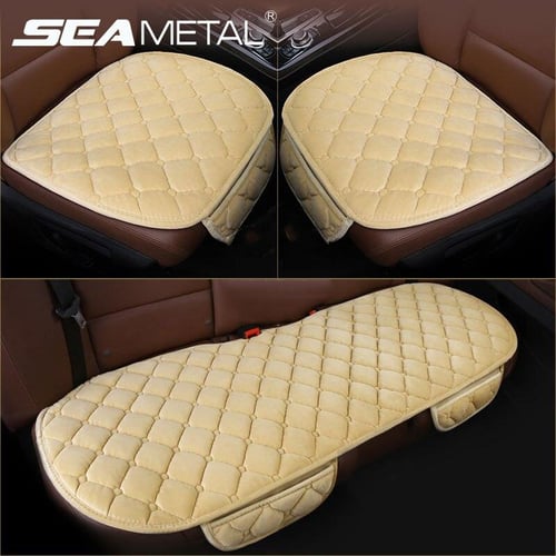 Thicken Plush Car Seat Cover Winter Warm Auto Front Seats Cushion Protector  Pad