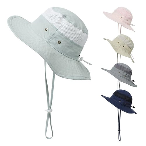 Mesh Panama Summer Baby Girls Hat Boys Fisherman Cap Kids Bucket Hat  Cartoon Breathable Cotton Baby Sun Hats