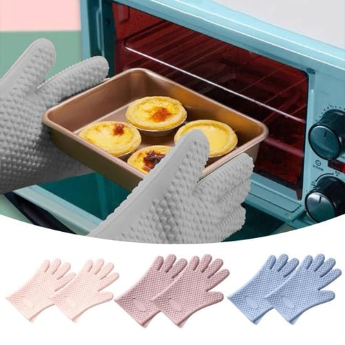 2 Pcs Oven Glove Hook Design Anti-scald Silicone Kitchen Heat Insulation  Microwave Gloves Daily Use - buy 2 Pcs Oven Glove Hook Design Anti-scald  Silicone Kitchen Heat Insulation Microwave Gloves Daily Use