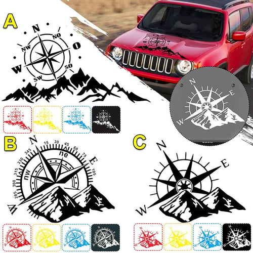 1pc Car Bonnet Side Stickers Van Decal Camper Caravan Compass Large Auto  Hood Body Sticker Exterior Accessories 60x45cm - buy 1pc Car Bonnet Side  Stickers Van Decal Camper Caravan Compass Large Auto