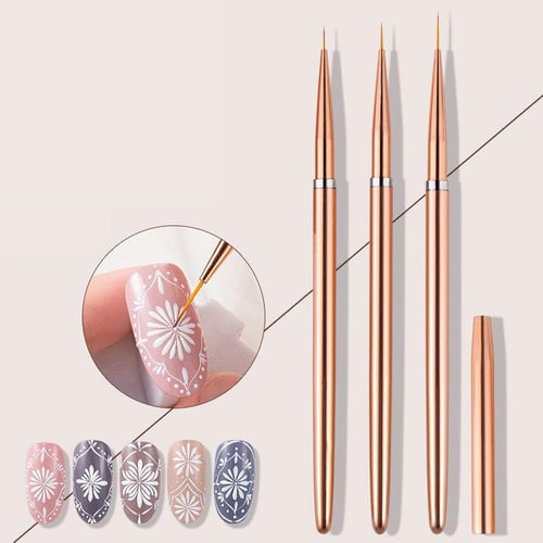 Nail Art Brush Manicure Tool UV Gel Nail Art Drawing Pen Acrylic Nail Liner  Pen