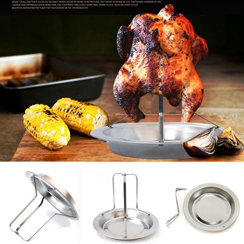 Chicken Holder Rack Grill Stand Roasting BBQ Rib Non Stick