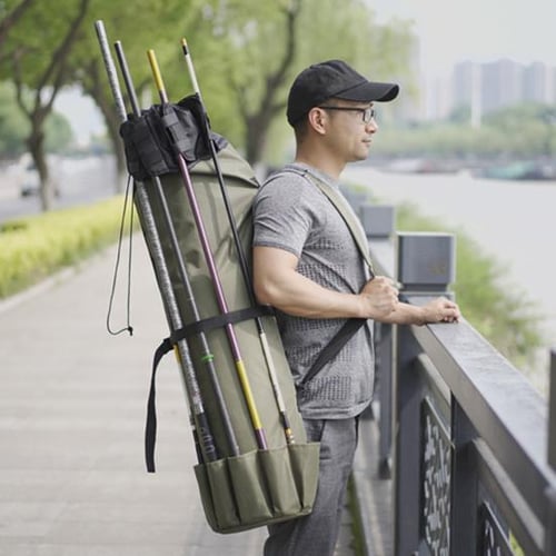 Fishing Rod Bag Large Capacity Waterproof Travel-friendly Portable