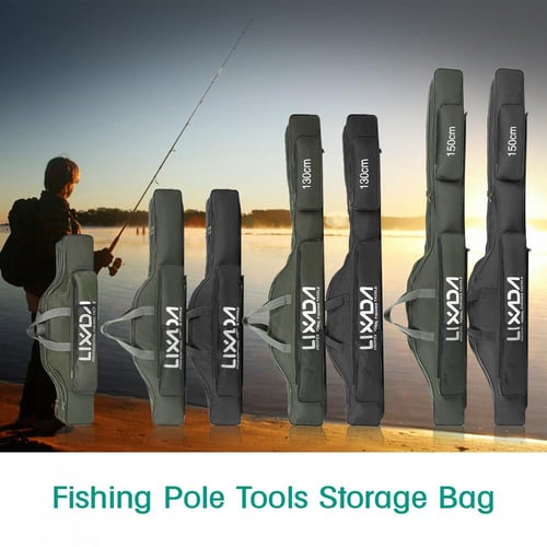 Fishing Bag Portable Folding Fishing Rod Reel Bag Fishing Pole