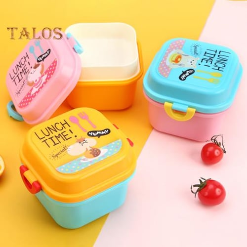 2.05/2.15L Leak-Proof Lunch Box with Grid Design Spacious and Convenient  Food Container for Home, Office, or School 