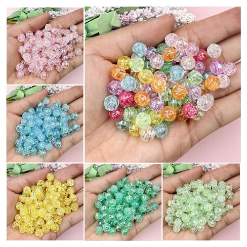 Mini Acrylic Beads for Jewelry Making Bracelets 100 pcs