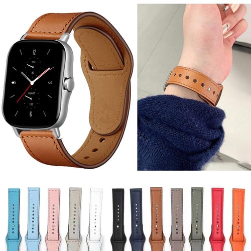 Leather Band for samsung galaxy watch 4 3 40mm 44mm classic 42/46 gear s3  s2 classic Sport active 2 for Amazfit strap for huawei Watch 3 gt gt2 2e  pro - buy