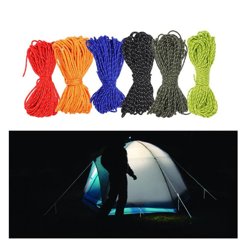 Lixada Camouflage 20M Reflective Rope Paracord Cord 1 Inner Strand