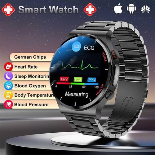 Fitness watch with online ecg and blood pressure