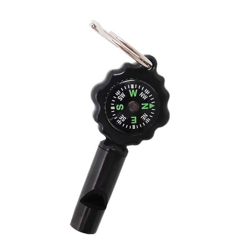 Portable 3 in 1 Whistle Compass Thermometer Outdoor Hiking Camping Survival  Gear 