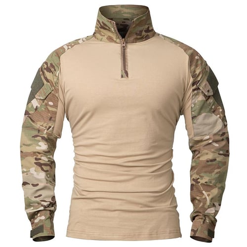 Women Tactical Long Sleeve T-Shirt Army Military Combat Outdoor Hiking  Hooded