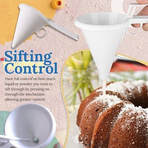 Handheld Electric Flour Sieve Icing Sugar Powder Stainless Steel Flour  Screen Cup Shaped Sifter Kit