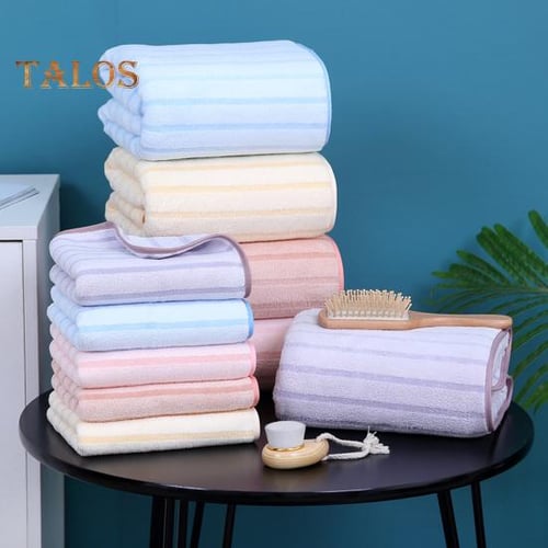 Microfiber soft strong absorbent quick drying towel pure cotton comfort  thickened luxury hotel home checkered beach