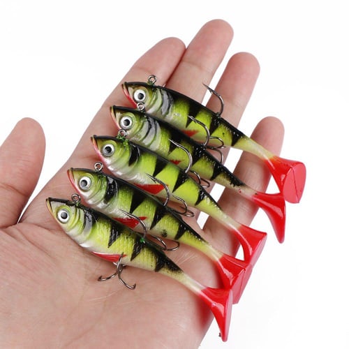 10pcs/Lot Wobblers Soft Lures Silicone Bait Goods For Fishing Sea Swimbait