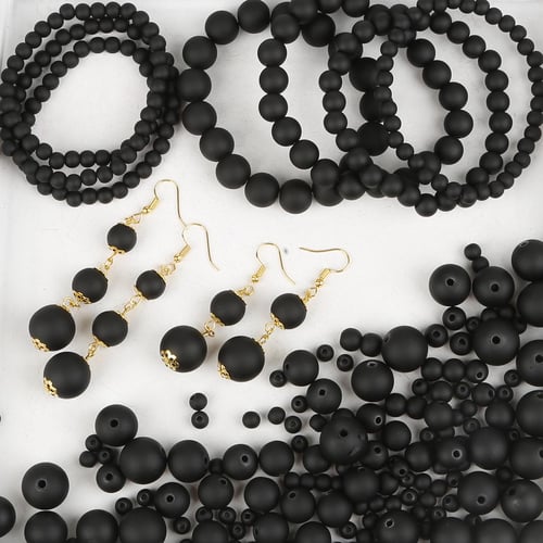 200pcs 6mm Five-pointed Star Shape Plastic Spacer Beads Loose Ball Beads  For Diy Bracelet Necklace Jewelry Crafts Making