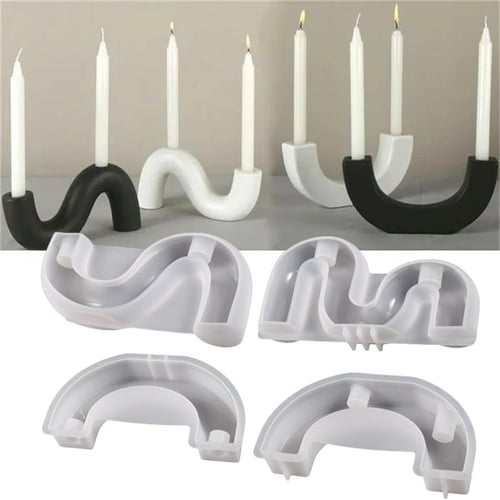 4Styles DIY Candle Holder Silicone Mold for Handmade Resin Plaster Cement  Craft Candlestick Making Tool - buy 4Styles DIY Candle Holder Silicone Mold  for Handmade Resin Plaster Cement Craft Candlestick Making Tool