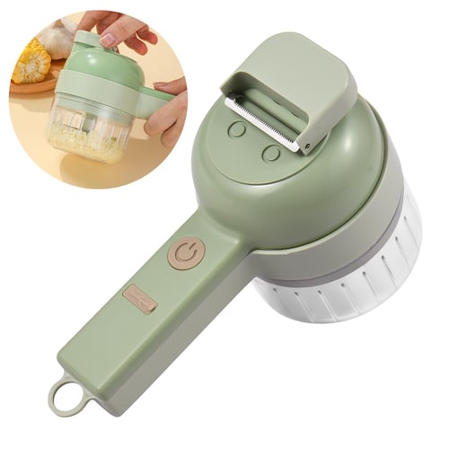 4 in 1 Handheld Electric Vegetable Cutter Set, New Portable Multifunctional Vegetable  Slicer Rechargeable Food Choppers and Dicers for Garlic Pepper Chili Onion  Celery Ginger Meat 
