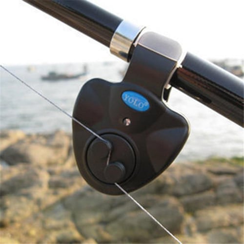 Outdoor Fishing Tools Black Electronic LED Light Fish Bite Sound