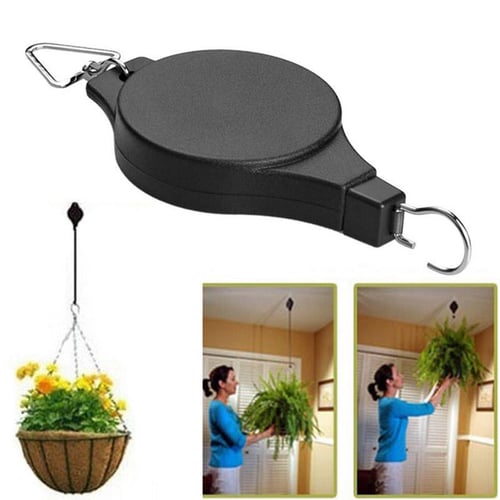 Retractable Pulley Hanging Basket Pull Down Hanger Garden Plant