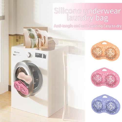 Durable Silicone Bra Washing Bag Mesh Underwear Laundry Bag Lingerie Bag  Home