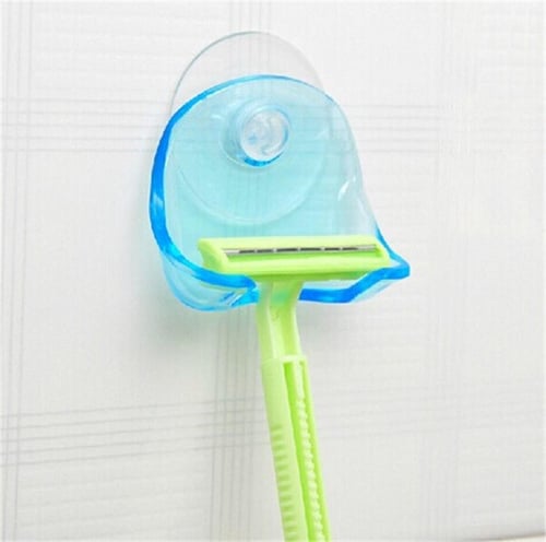 D Razor Holder for Shower Wall Waterproof Suction Cup Hooks