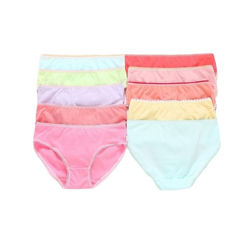12Pc/Lot Baby Girls Underwear Cotton Panties Kids Short Briefs