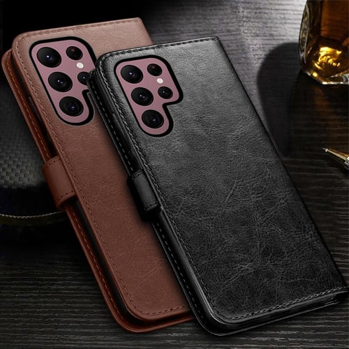 Genuine Leather Case For Samsung Galaxy S23 Ultra 5G Book