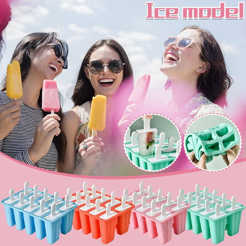 12 Pieces Silicone Popsicle Maker Molds Food Grade Ice Molds With