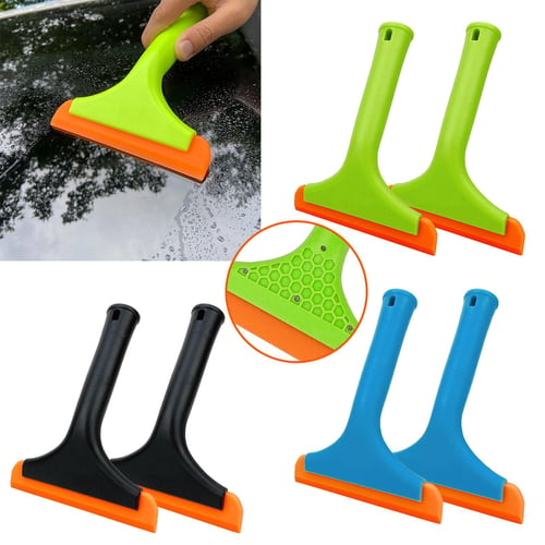 2X Long Handle Super Flexible Silicone Squeegee Water Wiper Shower Window  Washer