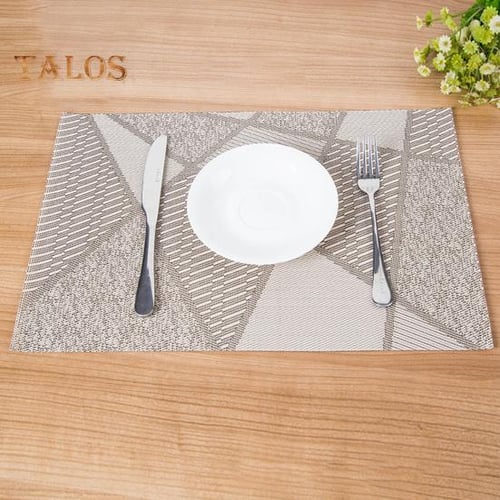 Transparent Dinner Table Placemat Heat Resistant Easy to Clean  Scratch-resistant Reusable Protective Placemats