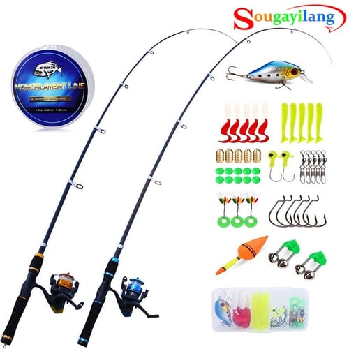Kids Fishing Tackle Light and Portable Telescopic Fishing Rod and Reel  Combos for Youth Fishing