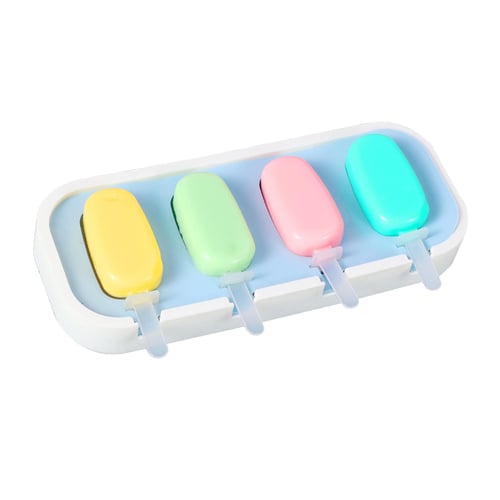 SU Ice Lolly Moulds 4 Shapes Silicone Popsicle Molds Ice Mould