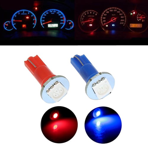 4 LED T5 B8.5D COB BLUE SMD Dash Bulbs Panel Tools 12V